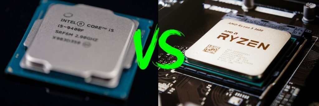 intel vs ryzen side by side CPUs