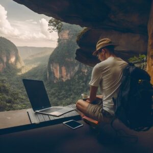 Digital nomad traveler