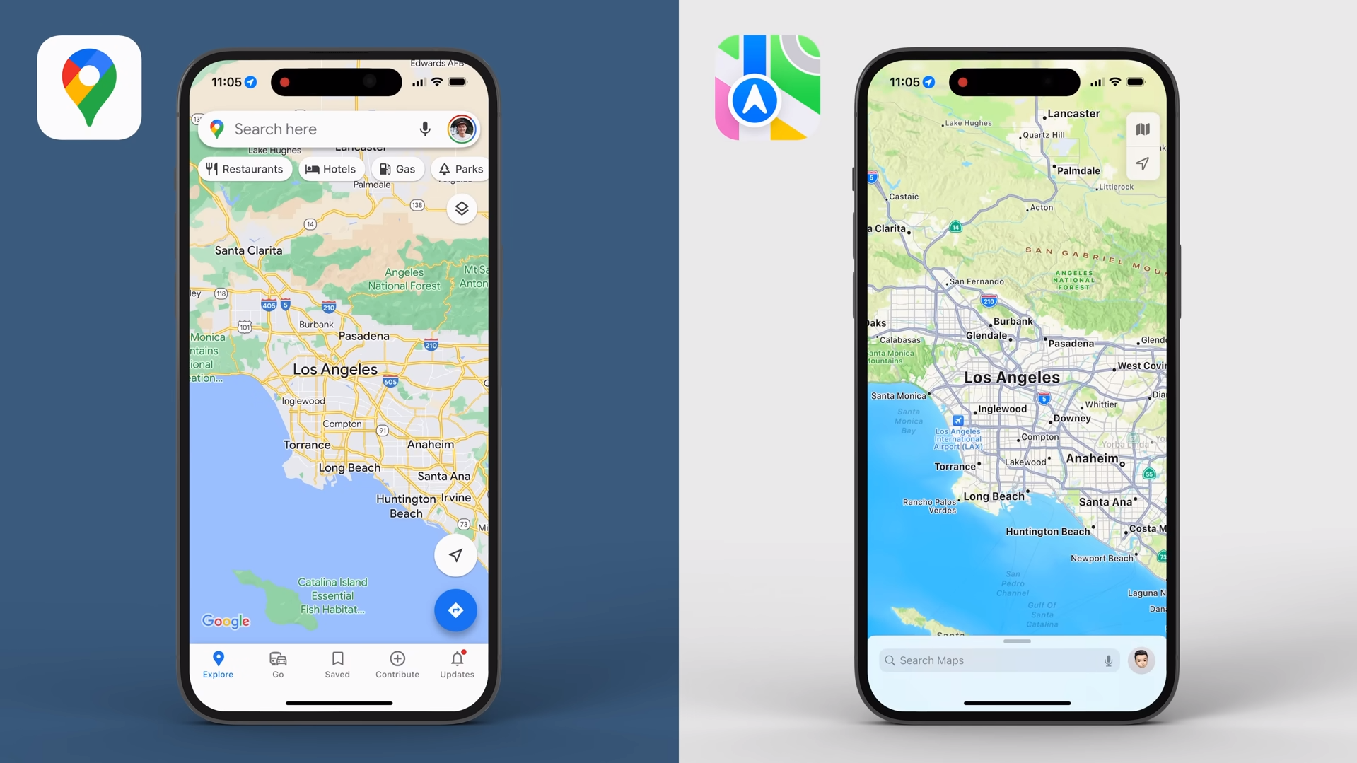 Google Maps and Apple Maps User Interface and User Experience (UI/UX)